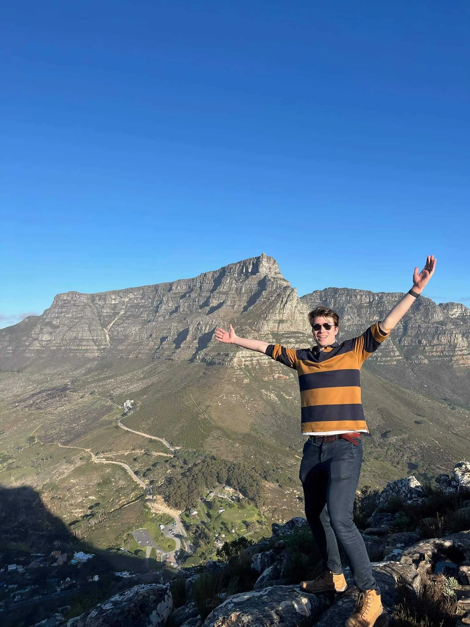 Chris hiking in the mountains
